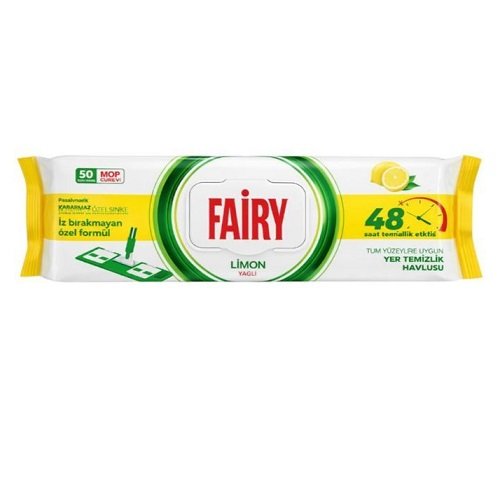 Ганчірка/серв. на швабру для прибирання Fairy 50 psc з клапаном Лимон (3252), шт<br> Артикул: 140257<br>