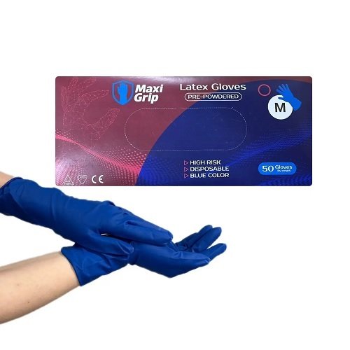 Рукавички гумові Maxi Grip M (25пар/уп, 10 уп/кор.), уп<br> Артикул: 140318<br>