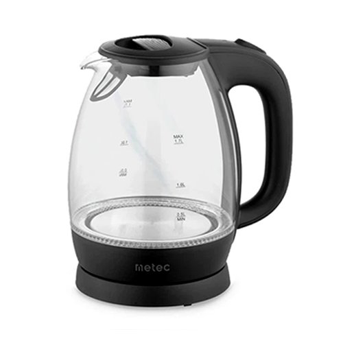 Електрочайник METEC 1.7л, скло, чорний, EK-03GB, 1850-2200Вт [700014], шт<br> Артикул: 140357<br>